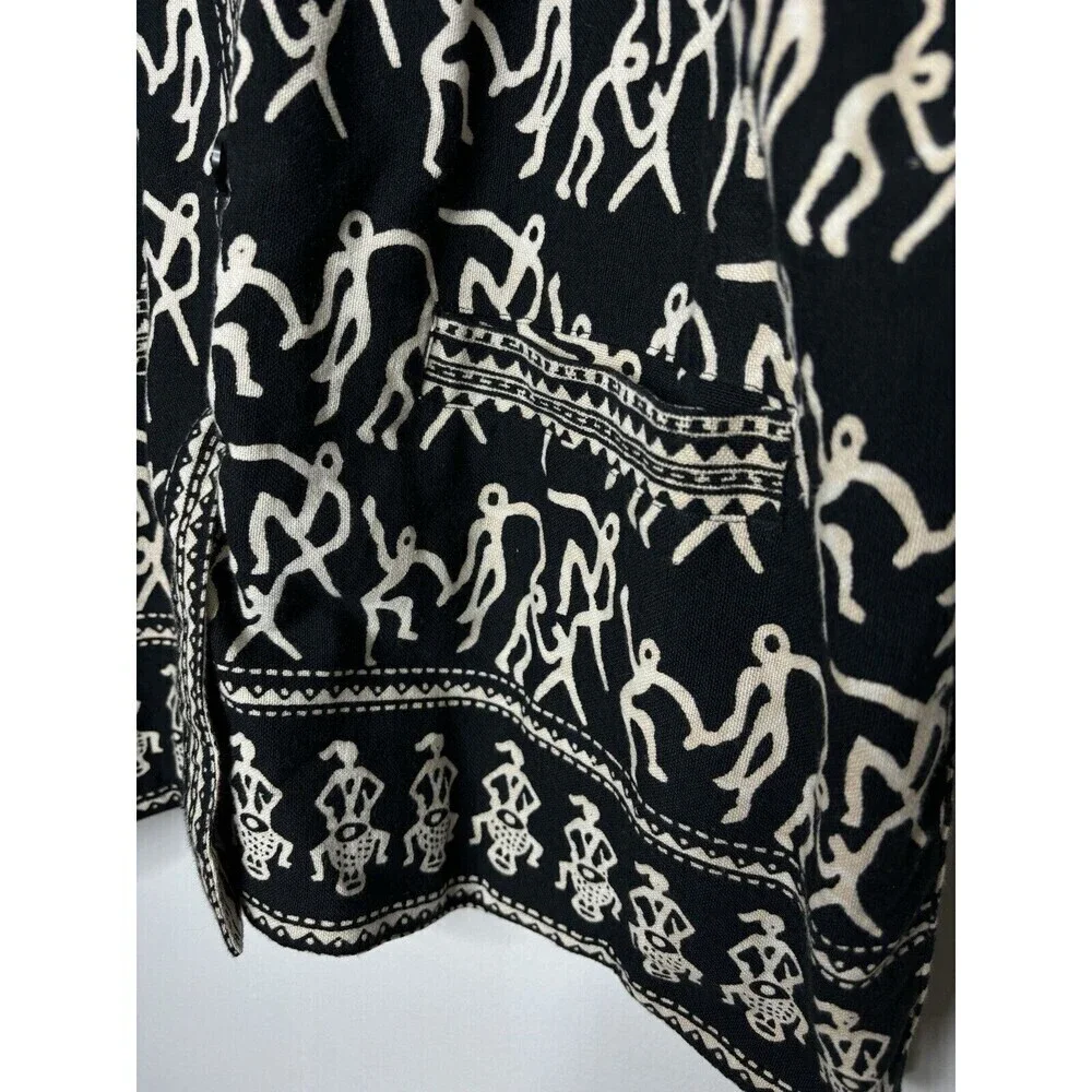 VTG Sam Hilu Art to Wear Jacket Reversible Tribal Button Up Women’s Size L/XL